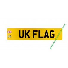 NUMBER PLATES REAR PLATE WITH U.K. IDENTIFIER 
